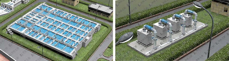 生反池 + 鼓風機房 生反池 + 鼓風機房